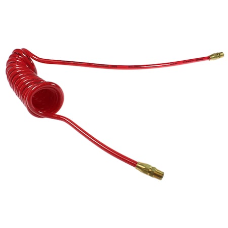 COILHOSE PNEUMATICS Flexcoil 1/4" ID x 30’ 1/4" MPT Rigid Reusable Red PR14-30-R